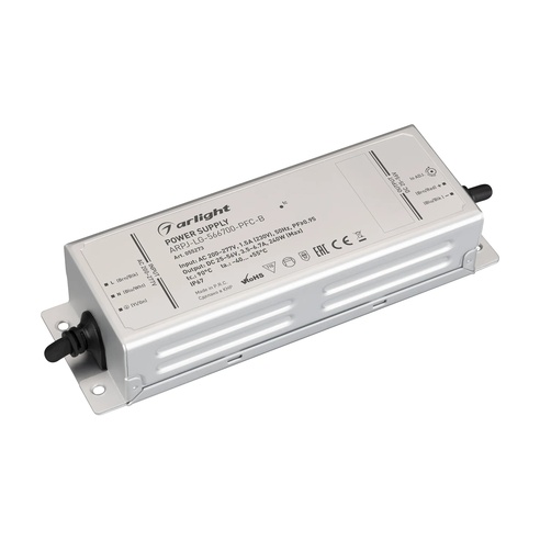 Блок питания ARPJ-LG-566700-PFC-B (240W, 25-56V, 3.5-6.7A) (Arlight, IP67 Металл, 5 лет)