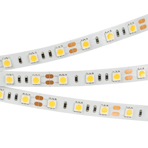 Лента светодиодная RT2-5050-60-12V White (300 LED) (NormaLED, 14.4 Вт/м, IP20)