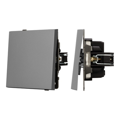 Механизм выключателя одноклавишный перекрёстный SWT-TENDO-MKX1-PL-GR (230V, 10A) (Arlight, -)