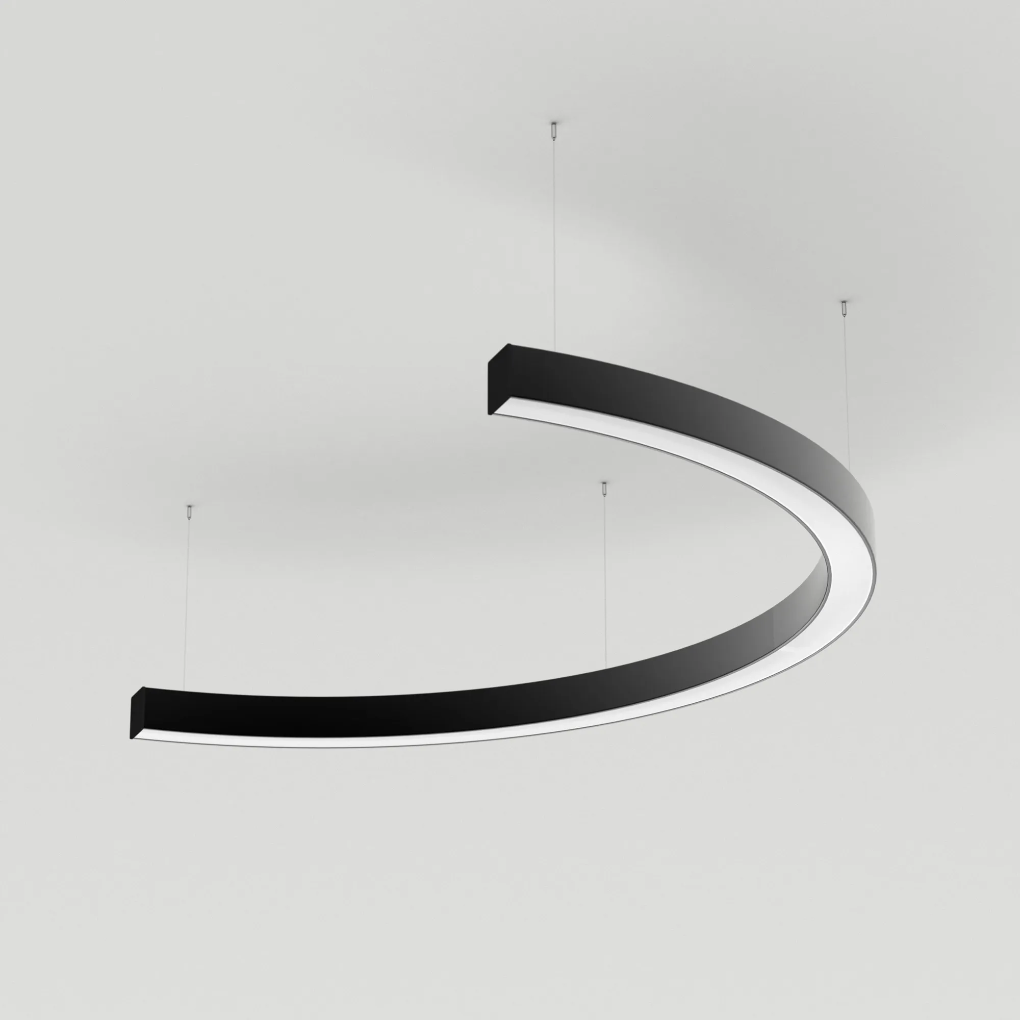 Светильник SP-LINE-HANG-ARC-C3535-D800-28W Warm3000 (BLACK, 230V) (Arlight, Металл)