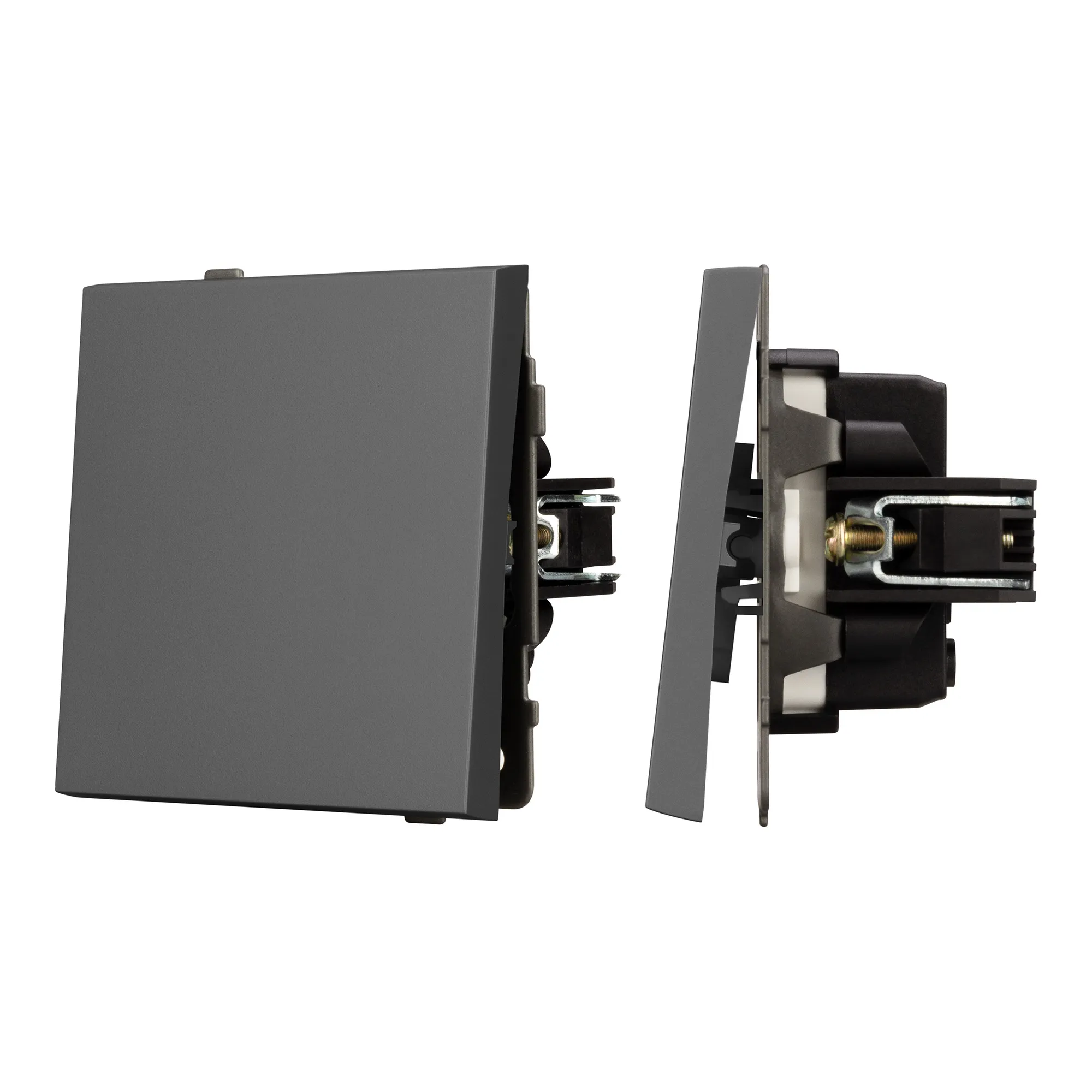 Механизм выключателя одноклавишный проходной SWT-TENDO-MKP1-SFPL-GR (230V, 10A) (Arlight, -) - изображение товара