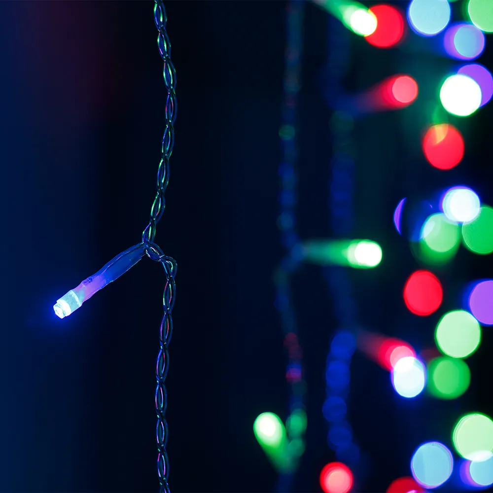 Светодиодная гирлянда ARD-CURTAIN-HOME-1500x1500-CLEAR-144LED RGB (230V, 9W) (Ardecoled, IP20) - изображение товара