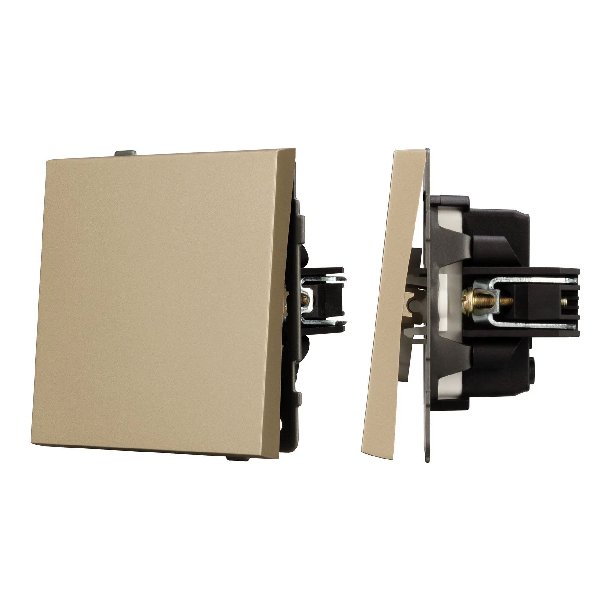 Механизм выключателя одноклавишный проходной SWT-TENDO-MKP1-SFPL-GD (230V, 10A) (Arlight, -) - изображение товара